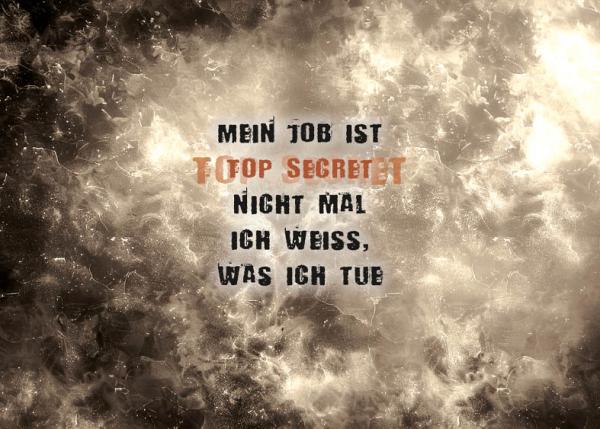 Mein Job ist TOPSECRET - SET Taschenpaneel Softshell